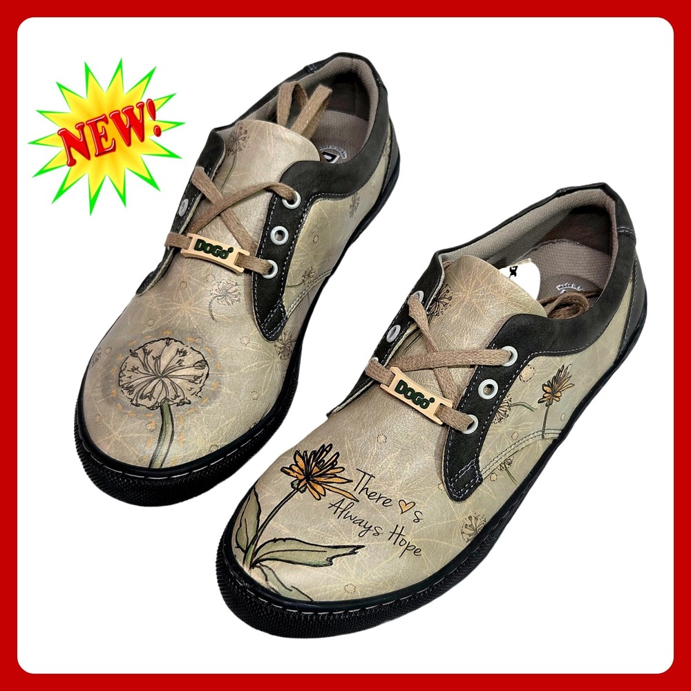 DOGO There Is Always Hope Floral Vegan Leather Sneakers Womens US 6.5 EU 37